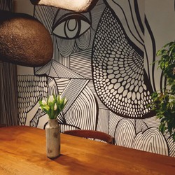 Luxus Designer Esstisch Küchentisch Braun Bunt