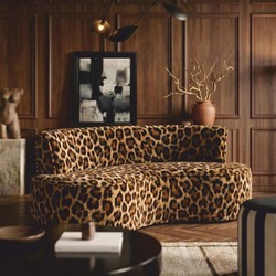 Casa Padrino canapé de luxe en velours imprimé léopard 180 cm - Meubles de salon et d'hôtel