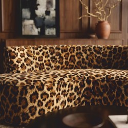 Casa Padrino canapé de luxe en velours imprimé léopard 180 cm - Meubles de salon et d'hôtel