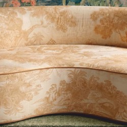 Casa Padrino sofá de lujo de terciopelo crema / beige 180 cm - Muebles de salón y hotel
