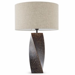 Casa Padrino Luxury Ceramic Table Lamp Vintage Brown / Gray H. 68.5 cm