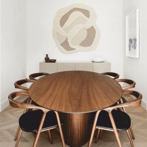 Casa Padrino Luxus Wandteppich Beige / Taupe 150 cm - Wanddeko Accessoires
