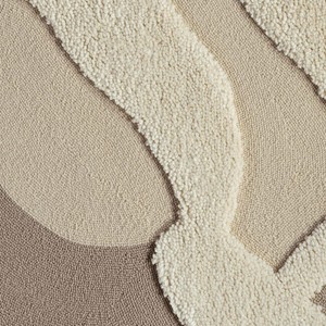 Casa Padrino Luxus Wandteppich Beige / Taupe 150 cm - Wanddeko Accessoires