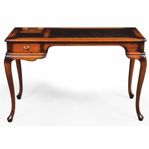 Casa Padrino Luxus Barock Massivholz Schreibtisch Braun 126 cm - Massivholz Büro Möbel - Barock Büro Möbel