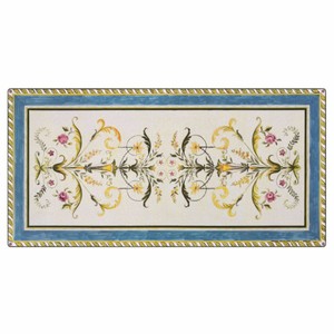 Casa Padrino Luxus Jugendstil Esstisch Bunt / Schwarz 200 cm - Handgefertigter & Handbemalter Gartentisch - Made in Italy