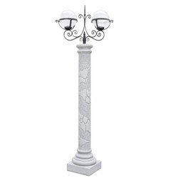 Casa Padrino farol de jardín barroco gris / negro Al. 230 cm - Magnífica lámpara de pie barroca para exteriores - Iluminación de exteriores - Hecho en Italia