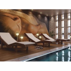 Casa Padrino lettino relax di lusso marrone scuro / bianco 164 cm - Lettino da piscina - Lettino da sauna - Mobili per piscina - Fatto in Italia