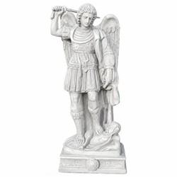 Casa Padrino Baroque Garden Sculpture Archangel Grey H. 98 cm - Elegant Garden Figure - Baroque Garden Sculptures