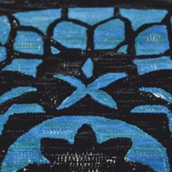 Casa Padrino alfombra de lujo azul / negro 300 x 200 cm - Alfombra rectangular de lana - Alfombra de salón - Alfombra de hotel