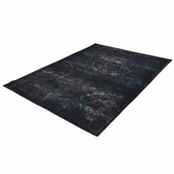 Casa Padrino alfombra de lujo negro / multicolor 300 x 200 cm - Alfombra rectangular de lana - Alfombra de salón - Alfombra de hotel