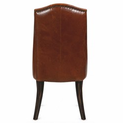 Chesterfield Leder Echtleder Esszimmer Stuhl Braun Antik Schwarz