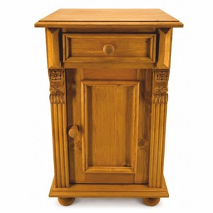 Casa Padrino Country Style Solid Wood Chest of Drawers Brown H. 72 cm - Country Style Nightstand - Country Style Furniture - Bedroom Furniture