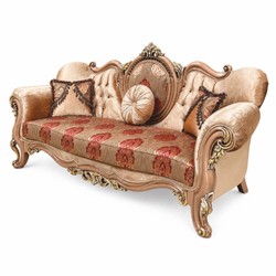 Casa Padrino sofá barroco de lujo con cojines oro / gris / rojo burdeos / marrón 250 cm - Magnífico sofá de salón barroco - Muebles barrocos
