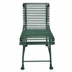 Casa Padrino Art Nouveau Garden Chair Dark Green H. 80 cm - Nostalgic Wrought Iron Chair with Claw Feet - Wrought Iron Garden Furniture