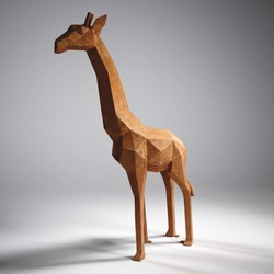 Casa Padrino Decorative Garden Sculpture Giraffe Rust H. 200 cm - Abstract Garden Art - Abstract Garden Sculptures