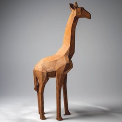 Casa Padrino Decorative Garden Sculpture Giraffe Rust H. 200 cm - Abstract Garden Art - Abstract Garden Sculptures