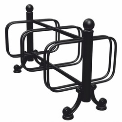 Casa Padrino portabiciclette Art Nouveau nero 150 cm - Supporto per biciclette a doppia faccia dal sapore nostalgico - Accessori per ristoranti e caffè