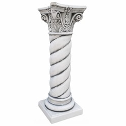 Casa Padrino Baroque Column Grey H. 100 cm - Magnificent Garden Stone Column - Garden & Patio Decor