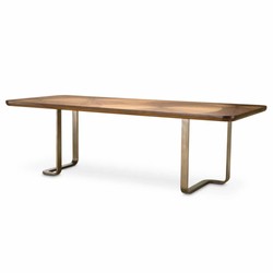Casa Padrino mesa de comedor de lujo marrón / bronce 240 cm - Mobiliario de hoteles - Mobiliario de restaurantes - Mobiliario de comedores de lujo
