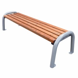 Casa Padrino Park Bench Natural / Grey 192 cm - City Bench - Garden Bench - Outdoor Bench - Outdoor Furniture - City Furniture