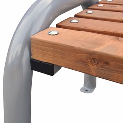 Casa Padrino Park Bench Natural / Grey 192 cm - City Bench - Garden Bench - Outdoor Bench - Outdoor Furniture - City Furniture
