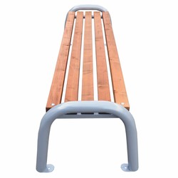 Casa Padrino Park Bench Natural / Grey 192 cm - City Bench - Garden Bench - Outdoor Bench - Outdoor Furniture - City Furniture