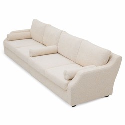 Casa Padrino divano di lusso crema / nero 325 cm - Mobili per hotel - Mobili per soggiorno - Mobili di lusso - Interni di lusso