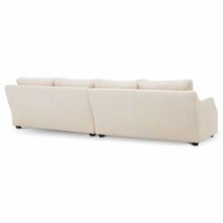 Casa Padrino divano di lusso crema / nero 325 cm - Mobili per hotel - Mobili per soggiorno - Mobili di lusso - Interni di lusso