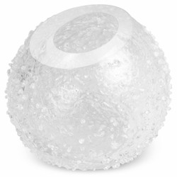 Casa Padrino jarrón de vidrio de lujo Ø 26 x Al. 24 cm - Florero soplado a mano - Florero decorativo - Accesorios decorativos - Accesorios de lujo