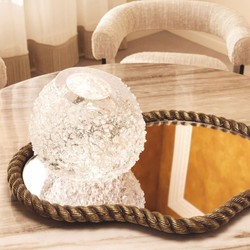 Casa Padrino jarrón de vidrio de lujo Ø 26 x Al. 24 cm - Florero soplado a mano - Florero decorativo - Accesorios decorativos - Accesorios de lujo