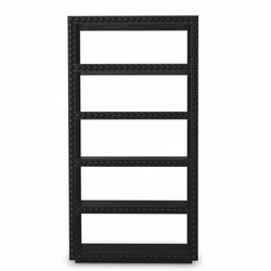 Casa Padrino armario de estantería de lujo negro 120 x Al. 230,5 cm - Armario de libros de madera maciza - Muebles para hoteles y salones de lujo