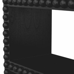 Casa Padrino armario de estantería de lujo negro 120 x Al. 230,5 cm - Armario de libros de madera maciza - Muebles para hoteles y salones de lujo