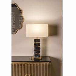 Luxus Sideboard mit 4 Türen und Marmorplatte Gold Schwarz