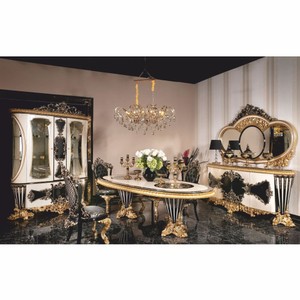 Casa Padrino Luxus Barock Vitrine Weiß / Schwarz / Gold 180 x H. 245 cm - Prunkvoller Massivholz Vitrinenschrank - Barock Möbel