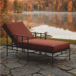 Casa Padrino Luxury Garden Lounger with Armrests Black / Brown 190 cm - Luxury Sun Lounger - Hotel & Garden Furniture VPP