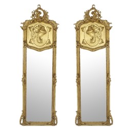Casa Padrino Barock Standspiegel Antik Gold 55 x H. 175 cm - 2er Set - Handgefertigter Antik Stil Ganzkörperspiegel - Garderoben Spiegel - Schlafzimmer Spiegel - Barock Möbel Casa Padrino Barock Standspiegel Antik Gold 55 x H. 175 cm - 2er Set - Handgefertigter Antik Stil Ganzkörperspiegel - Garderoben Spiegel - Schlafzimmer Spiegel - Barock Möbel