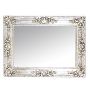 Casa Padrino espejo barroco Plata Antigua 100 x H. 130 cm - con remate de concha - Magnífico espejo de pared estilo barroco - Espejo de guardarropa estilo antiguo - Espejo de salón - Muebles barrocos Casa Padrino espejo barroco Plata Antigua 100 x H. 130 cm - con remate de concha - Magnífico espejo de pared estilo barroco - Espejo de guardarropa estilo antiguo - Espejo de salón - Muebles barrocos