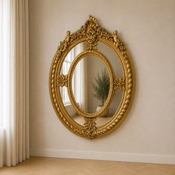 Casa Padrino Barock Spiegel Gold 100 x H. 130 cm - Prunkvoller Wandspiegel im Barockstil - Antik Stil Garderoben Spiegel - Wohnzimmer Spiegel - Barock Möbel Casa Padrino Barock Spiegel Gold 100 x H. 130 cm - Prunkvoller Wandspiegel im Barockstil - Antik Stil Garderoben Spiegel - Wohnzimmer Spiegel - Barock Möbel