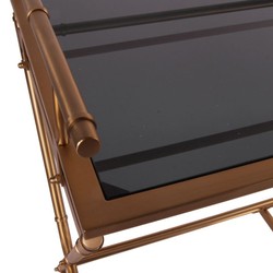 Casa Padrino Mesa Auxiliar de Lujo con Bandeja Extraíble Oro 60 x 50 x H. 85 cm - Mesa Butler - Muebles de Lujo Casa Padrino Mesa Auxiliar de Lujo con Bandeja Extraíble Oro 60 x 50 x H. 85 cm - Mesa Butler - Muebles de Lujo