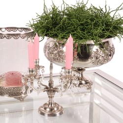 Casa Padrino Luxury Coffee Table Silver 100 x 100 x H. 40 cm - Square Living Room Table with Glass Top Casa Padrino Luxury Coffee Table Silver 100 x 100 x H. 40 cm - Square Living Room Table with Glass Top