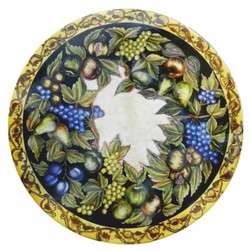 Runder Luxus Jugendstil Garten Terrassen Esstisch Bunt Schwarz