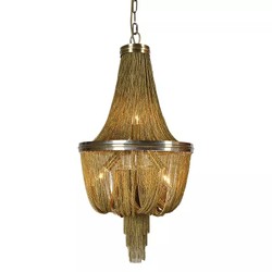 Casa Padrino Luxury Pendant Lamp Antique Brass Coloured Ø 40 x H. 104 cm - Chain Chandelier Casa Padrino Luxury Pendant Lamp Antique Brass Coloured Ø 40 x H. 104 cm - Chain Chandelier