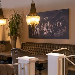 Casa Padrino Luxury Pendant Lamp Antique Brass Coloured Ø 40 x H. 104 cm - Chain Chandelier Casa Padrino Luxury Pendant Lamp Antique Brass Coloured Ø 40 x H. 104 cm - Chain Chandelier