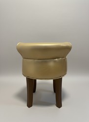 Casa Padrino Sgabello bar barocco con schienale in similpelle oro, 50 x H. 62 cm, bottoni cristallo Casa Padrino Sgabello bar barocco con schienale in similpelle oro, 50 x H. 62 cm, bottoni cristallo
