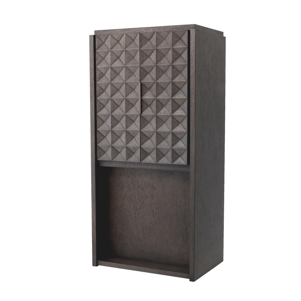 Eichholtz Wine Cabinet Jane Mocha Meranti 81.5 x 56 x H. 171 cm - Bar and Wine Cabinet with Marquetry Eichholtz Wine Cabinet Jane Mocha Meranti 81.5 x 56 x H. 171 cm - Bar and Wine Cabinet with Marquetry