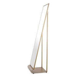 Eichholtz Floor Mirror Panorama Brushed Brass 42.5 x 38.5 x H. 159 cm - Free-standing Mirror