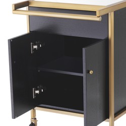 Eichholtz Trolley Eiffel Brushed Brass 94.5 x 54 x H. 83.5 cm - Bar Cart with Two Removable Trays Eichholtz Trolley Eiffel Brushed Brass 94.5 x 54 x H. 83.5 cm - Bar Cart with Two Removable Trays