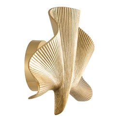Eichholtz Wall Lamp Olivier Single Polished Brass 35 x 9 x H. 22 cm - Palm Leaf Wall Light Eichholtz Wall Lamp Olivier Single Polished Brass 35 x 9 x H. 22 cm - Palm Leaf Wall Light