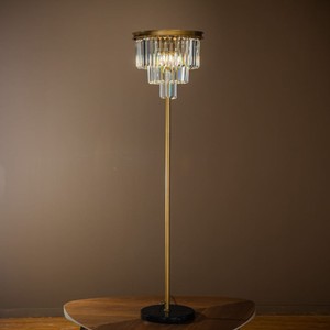Casa Padrino Luxus Stehleuchte Gold Ø 40 x H. 158 cm - Kristall Standleuchte