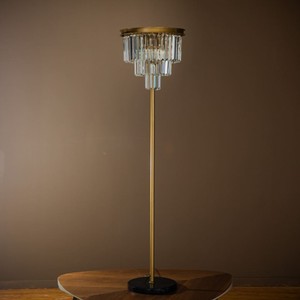 Casa Padrino Luxus Stehleuchte Gold Ø 40 x H. 158 cm - Kristall Standleuchte